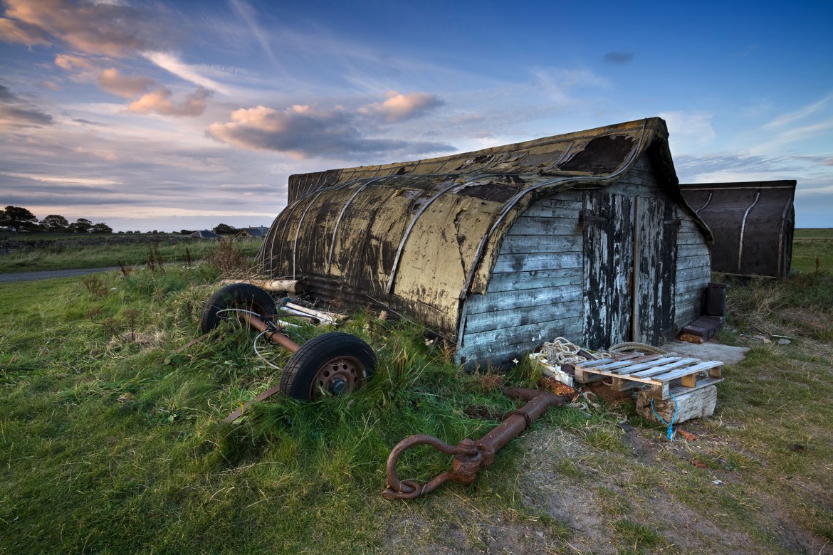 Lindisfarne upturned boat