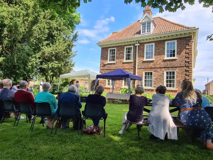 Garden Party held in the sunshine at Epworth Old Rectory